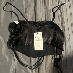 Zara side tie crop top